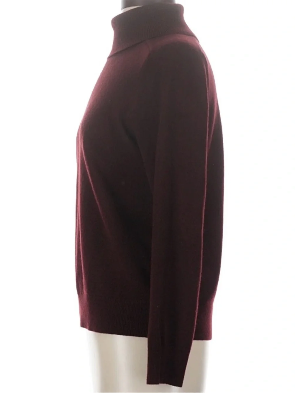 Quince Mongolian Cashmere Turtleneck Deep Burgundy Sweater - Small - Picture 5 of 7